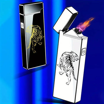 New Electric Lighter - Rechargeable USB Plasma Windproof Double Arc Lighter Halloween Gift, Christmas Gift, Birthday Gift Unisex