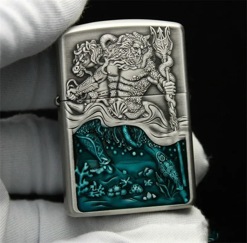 Zippo lighter Poseidon The God of the Sea Windproof Collection in box