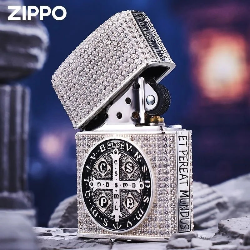 Zippo lighter Crystal Constantine Blessed Sacred Christian Design Windproof Collection in box