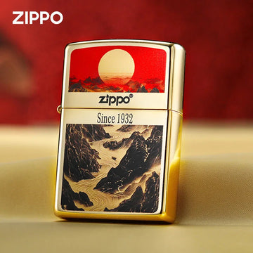 Zippo lighter High Polish Chinese Stylish Painting Windproof Collection in box