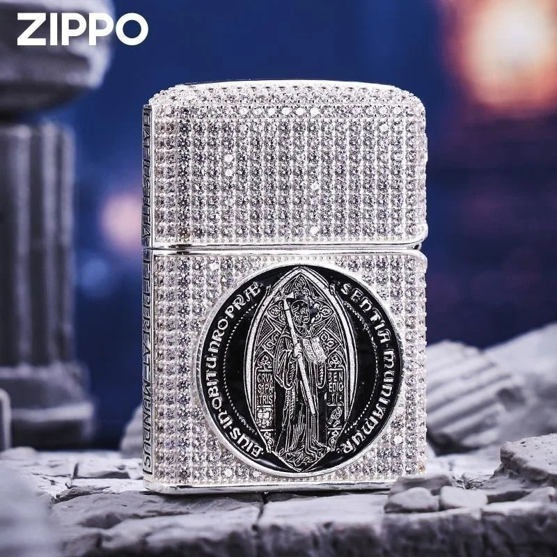 Zippo lighter Crystal Constantine Blessed Sacred Christian Design Windproof Collection in box