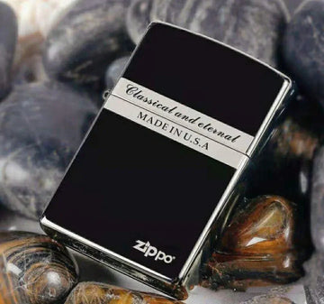 Zippo lighter Black Chrome Classic and Eternal Design Collection in box
